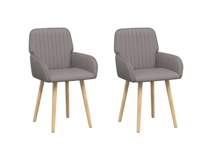 KDVXBCQJH 2er Set Esszimmerstuhl Polsterstuhl Armlehne Taupe 56,5x50x87,5cm Bequeme Küchenstühle mit atmungsaktivem Stoffbezug und stabilen Holzbeinen für Esszimmer, Wohnzimmer und Ankleideraum.