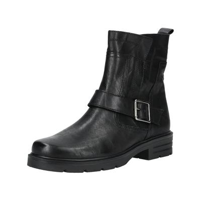 Stiefelette GABOR "Gabor Stiefelette Leder", Damen, Gr. 38, schwarz, Leder, Schuhe Stiefelette