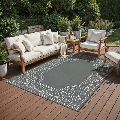 Style Haven Marianna Border Loop Pile Indoor Outdoor Area Rug