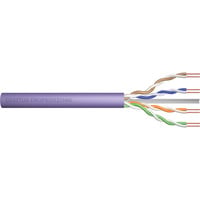 Professional Cat.6 U/UTP Verlegekabel simplex, Cca violett, 500 Meter Trommel