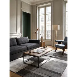Teppich Polypropylen Grau 240x340 cm - BIENO   Kadima Design