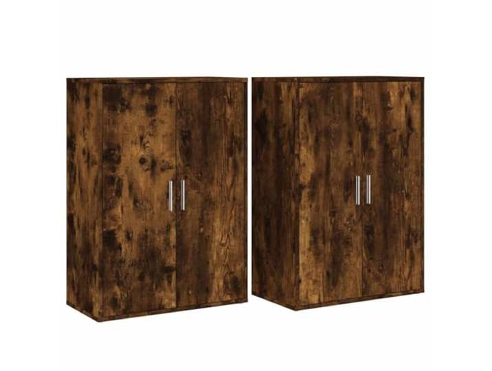 HGFDVCMR Sideboard 2er Set Räuchereiche 60x31x84 cm Beistellschrank Modulare Kommode im 2er Set für Wohnzimmer und Flur, bietet viel Stauraum für Bücher und Dekoration auf kompakter Fläche.