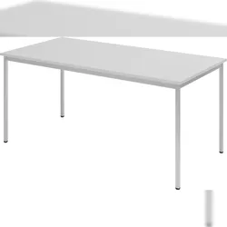 bümö Tisch, Multifunktionstisch 160 x 80 cm in grau - Besprechungstisch, Konferenztisch, Meetingtisch, Mehrzwecktisch, Pausentisch, Besprechungsraum,