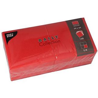 PAPSTAR Servietten Daily Collection rot 2-lagig 12,0 x 12,0 cm 150 St.