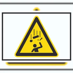 HB-Druck Achtung Herabfallende Gegenstände Symbol A6 (105x148mm) Schild