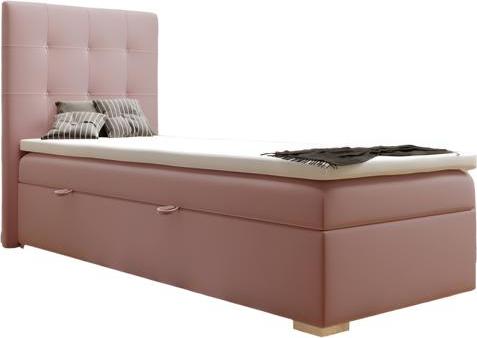 Luxus Schlafzimmer Textil Bett Polster Design 90x200cm Rosa Betten Hotel