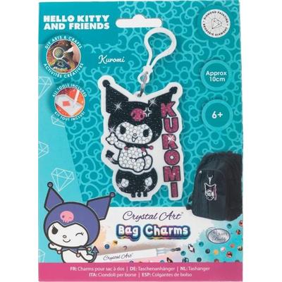 Craft Buddy CABC-33HKU003 - Crystal Art Bag Charms, Hello Kitty, Kuromi, Taschenanhänger, Diamant-Malerei-Set
