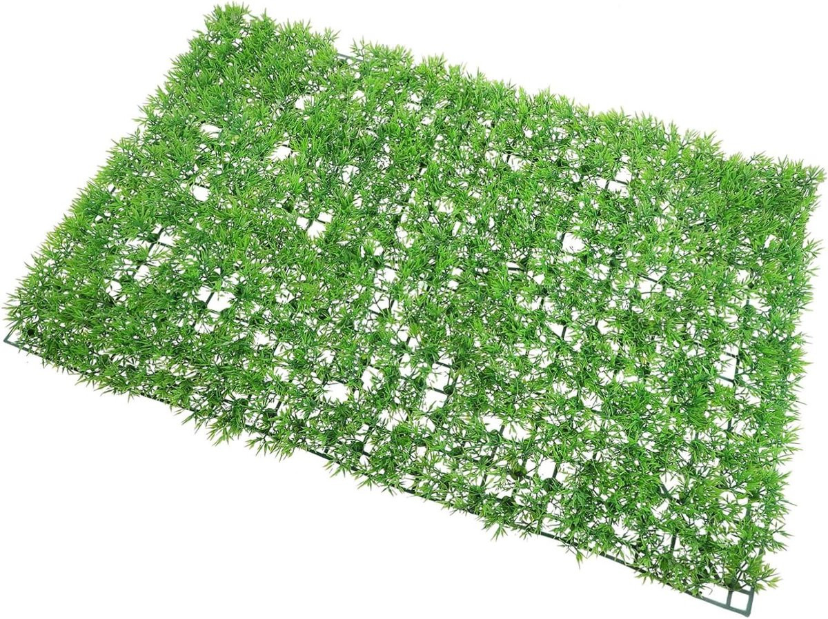 Realistisch groen kunstplant wandpaneel voor decoratieve achtergrond