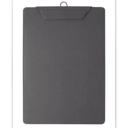 SIGEL KB110 Klemmbrett A4 anthrazit mit Aufstellfunktion, stabiles, stylisches Clipboard mit edler Leinenstruktur, leicht abwischbar, für Speisekarten