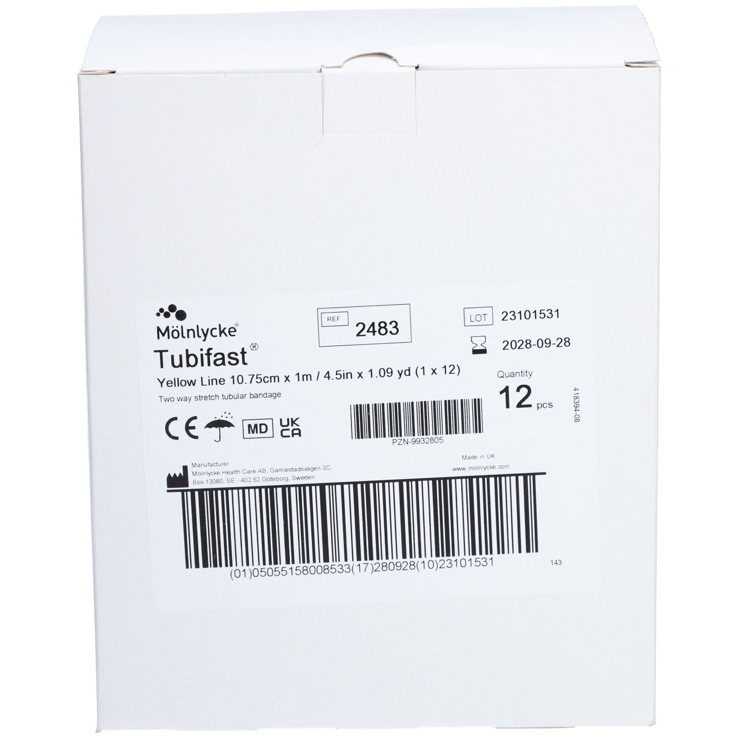 Tubifast 2-Way Stretch 10,75 cmx1 m gelb 12 St Verband