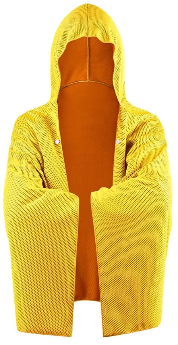 Rimmo Badhanddoek met Capuchon - Geel - Oversized en Superabsorberende Strandhanddoek voor Volwassenen