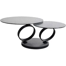 KARE DESIGN Couchtisch Beverly 87650 Glas Schwarz