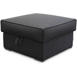POUF FERA Schwarz 65x65 cm
