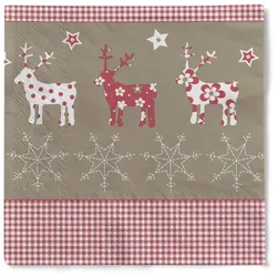 Serviette "Christmas at Home" aus Tissue 3-lagig, 40 x 40 cm, 20 Stück