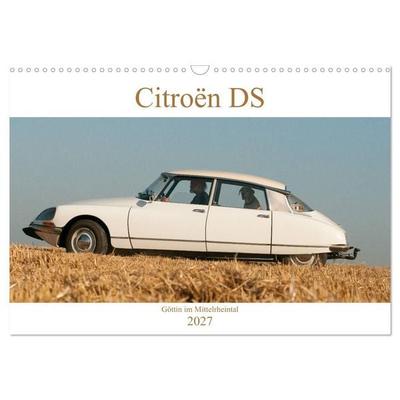 Citroën DS Göttin im Mittelrheintal (Wandkalender 2027 DIN A3 quer), CALVENDO Monatskalender