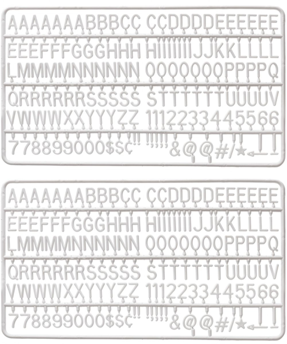 IEZZY Letterset voor letterbord 2x150 wit