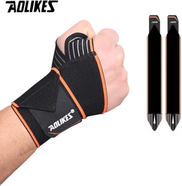 Inspire Picks AOLIKES Wrist Brace With Thumb Support Wrist Compression Straps For Weightlifting, Gymnastics, Fitness & Daily Activit orange
