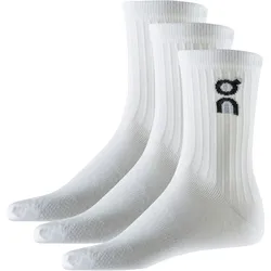 On Logo Sock High 3P Socken | Gr. 35-38 | weiß - weiß