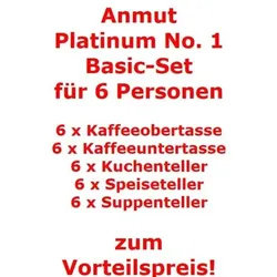 Villeroy & Boch Anmut Platinum No.1 Basic-Set für 6 Personen / 30 Teile