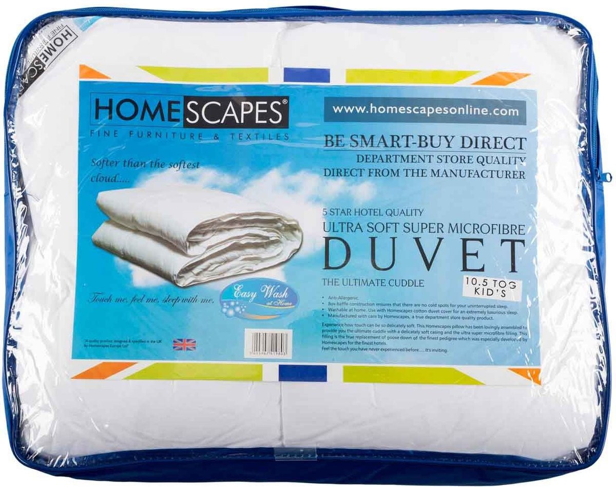Homescapes Peuter- & Kinderdekbed Allround - Super Microvezel - Warmteklasse 2 - 120 x 150 cm