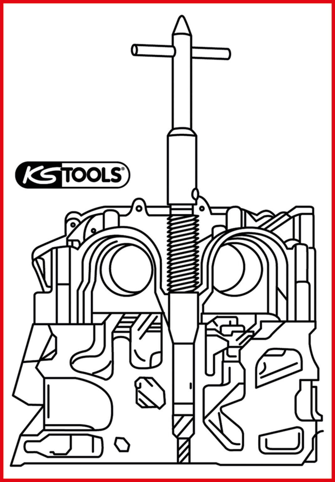 KS Tools Injektoren-Sitz-Reinigungswerkzeug, BMW M47TU, M57 und M57TU (152.1386)