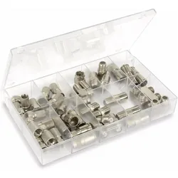 Eneroid Sortimentskasten F-Stecker/F-Adapter, 40-teilig (Stecker und Verbinder), SAT Zubehör