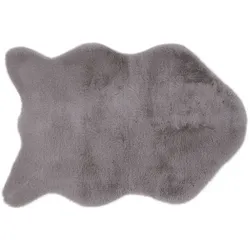 Gözze Fellimitatteppich silber 70 x 130 cm