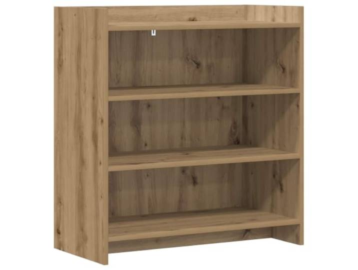 GHVBNMF Sideboard Artisan-Eiche 75x36x80 cm Holzwerkstoff Kommode 3 Fächer Vielseitiger Schrank für Wohnzimmer, Schlafzimmer oder Flur mit 3 Ablagefächern für Dekoration und Geschirr.