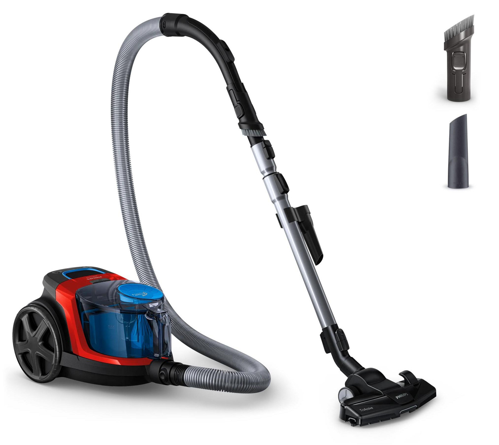 Philips PowerPro Compact stofzuiger zonder zak, 900 W, rood (FC9330/09)