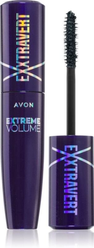 Avon Exxtravert Extreme Volume waterproof lengthening mascara for extra volume shade Blackest Black 9.5 ml