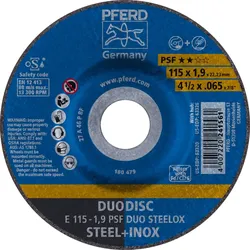PFERD TOOLS DUODISC Trenn-/Schleifscheiben PSF DUO STEELOX für Stahl/VA - 62011630