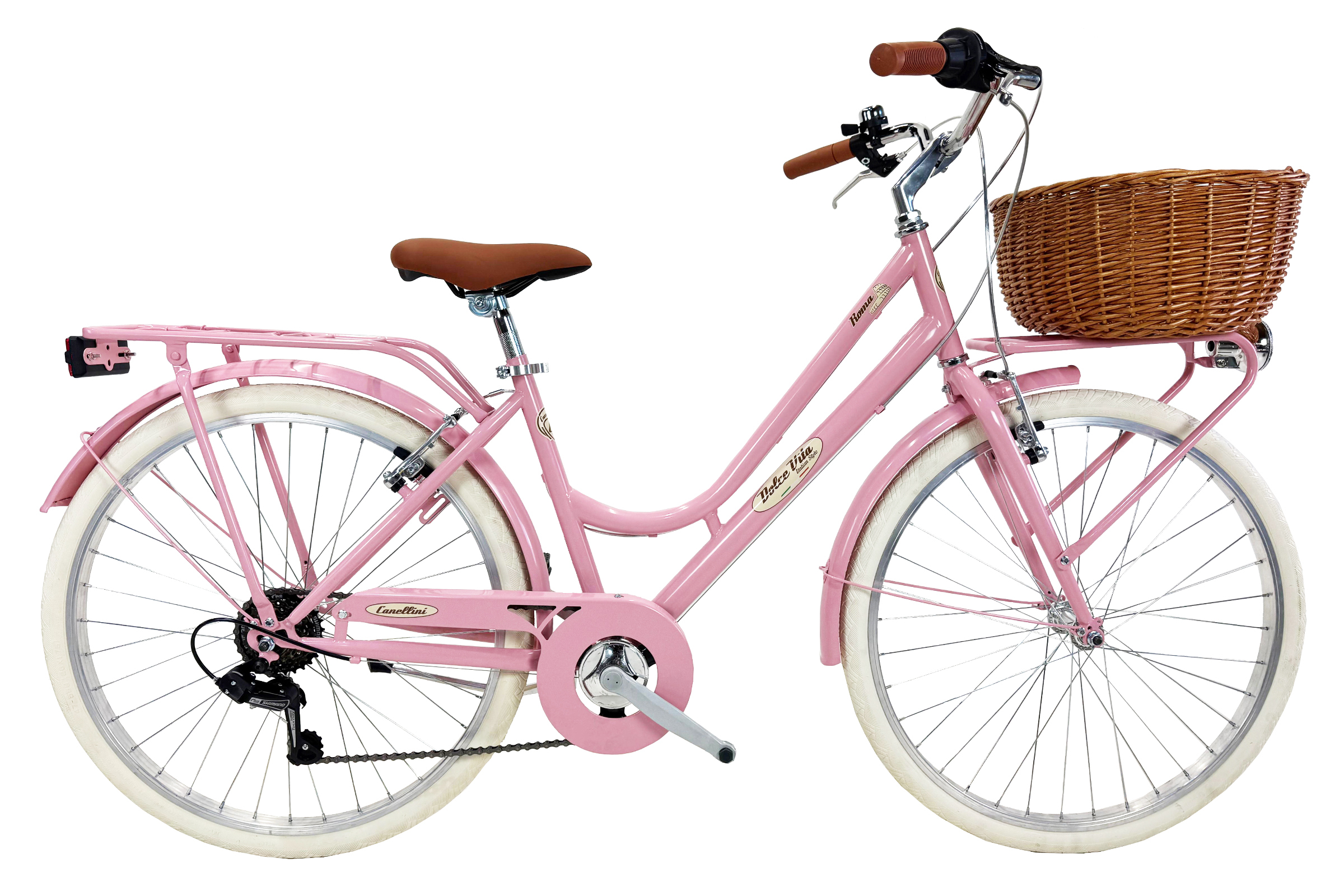 Stadtfahrrad Dolce Vita by Canellini ROMA 26" mit korb - Rosa