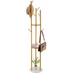 VEVOR Garderobenständer 340x340x1700 mm, Kleiderständer mit Quarzsteinsockel & 9 Haken, Jackenständer Baumform für Eingangsbereich, Büro, Wohnzimmer, Kleiderbügel für Mantel, Hut, Schal, Tasche