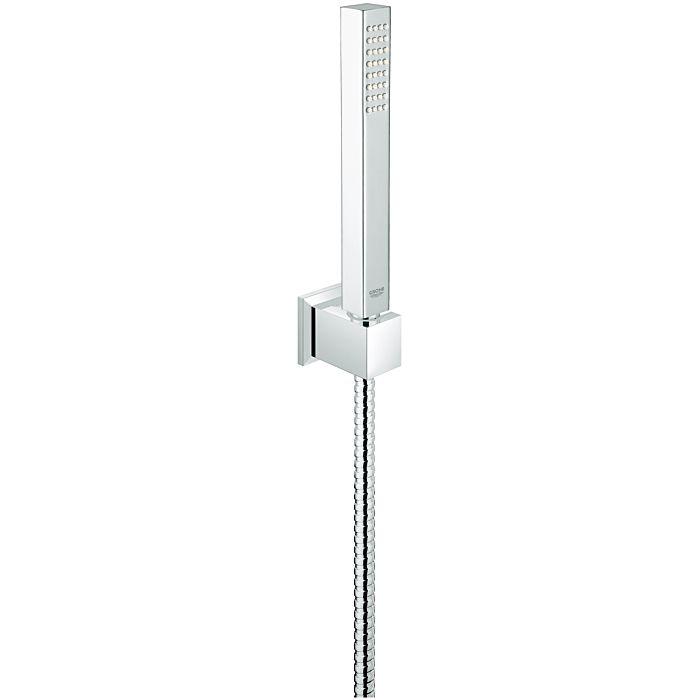 Grohe Euphoria Cube Brausegarnitur 27889000 chrom, mit Wandhalterset, Durchflussbegrenzer 9,5 l/min