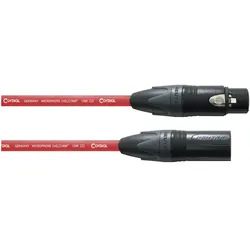Cordial Mikrofonkabel CPM 10 FM-RT - 10,0 m, NEUTRIK XLR female / XLR male, rot - Mikrofonkabel