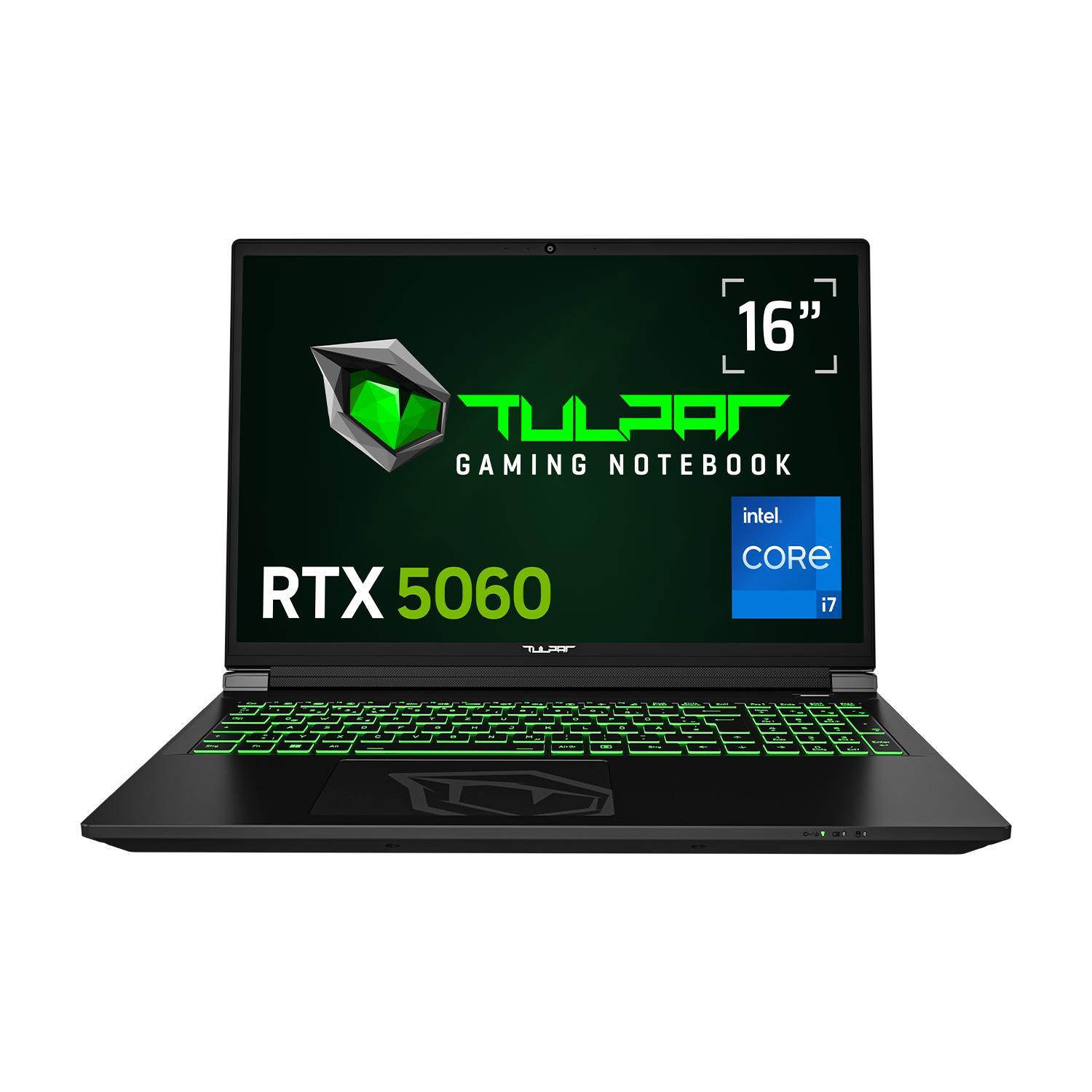 TULPAR T6 V3.5.1 Gaming-Laptop | 16'' FHD+ 1920X1200 165HZ IPS LED-Display | Intel Core i7 14700HX | 32 GB RAM | 1 TB SSD | RTX 5060 | Windows 11