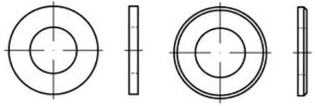 DIN 125-A/ISO 7089 Messing B 10,5 Ms S Form A ; Industrial Quality Supplies (001257019105000)