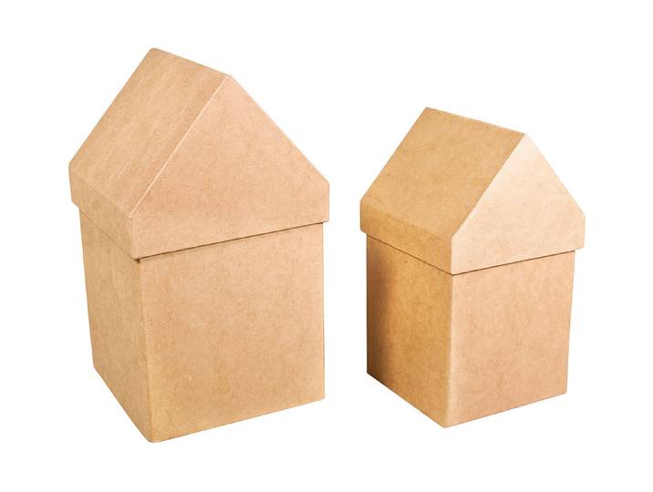 Rayher Pappmaché Boxen Häuser 23 × 13 × 13 cm 20 × 11.5 × 11.5 cm