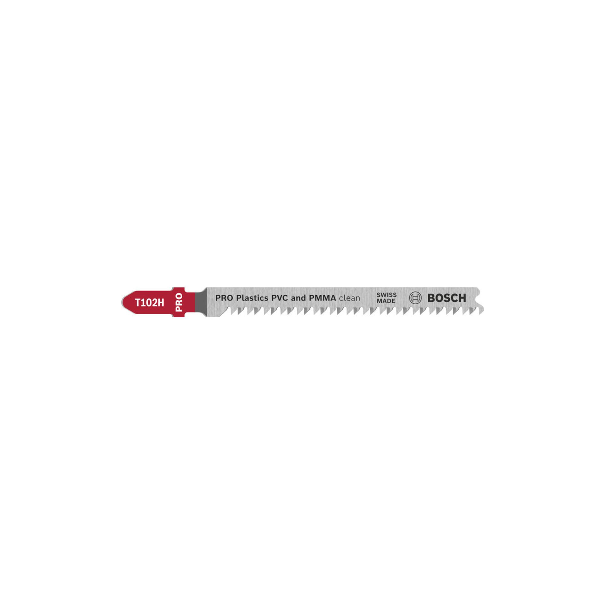 BOSCH PRO Plastics PVC clean T102H Stichsägeblatt, 100 mm, 2-teilig (2608667049)