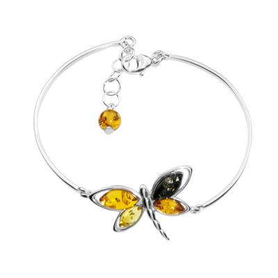 Armreif OSTSEE-SCHMUCK "Ostsee-Schmuck Armreif Schmetterling Armreif Schmetterling", silber, Armbänder, Damen, 17,5 bis 19,5cm, Silber 925 (Sterlingsilber), Armreif