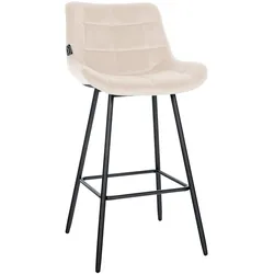 CLP Barhocker Weston Samt   Farbe: creme, Material: Samt