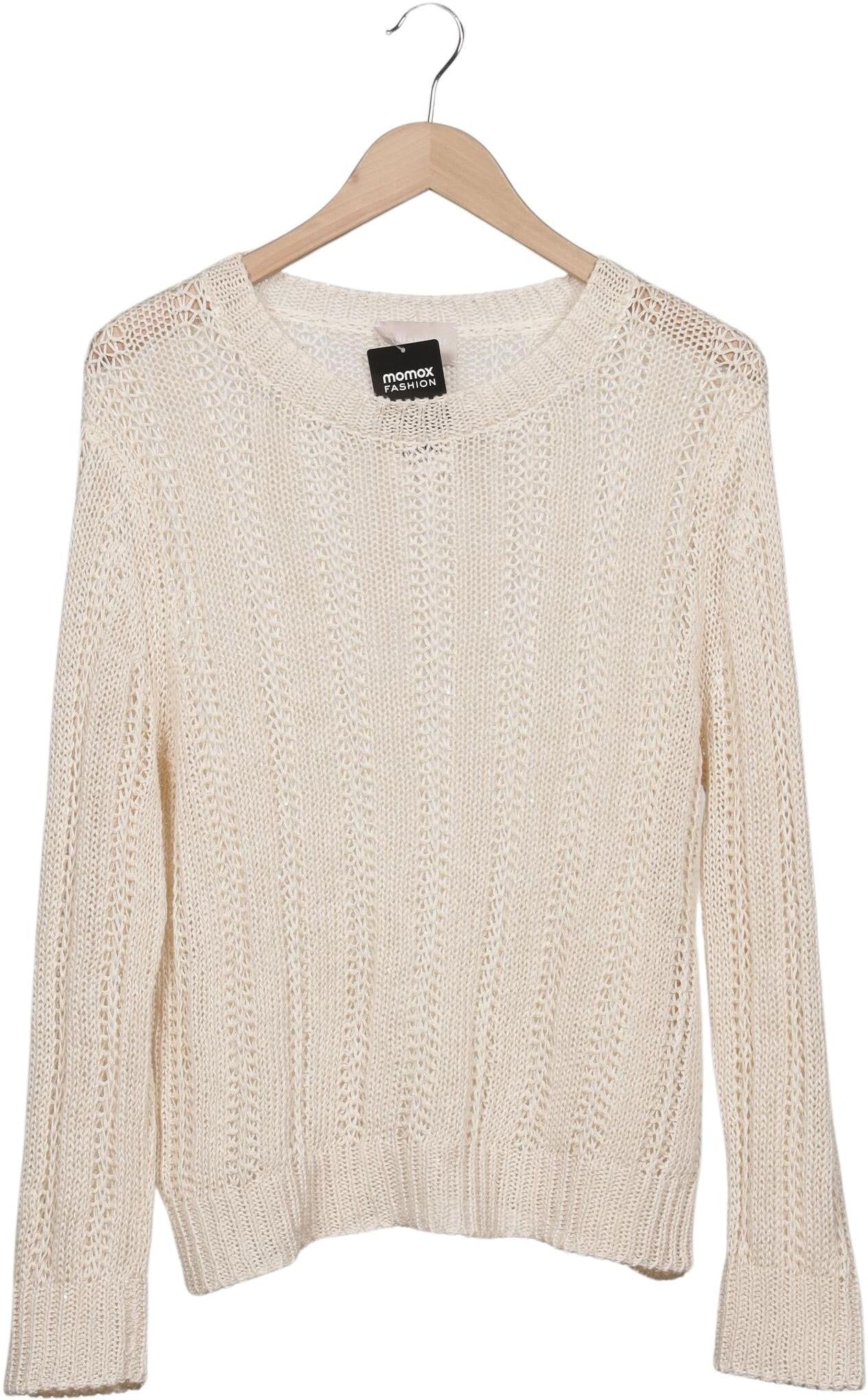 Hemisphere Damen Pullover, Cremeweiß, Gr. EU 36 (IT 42), Leinen - Second Hand