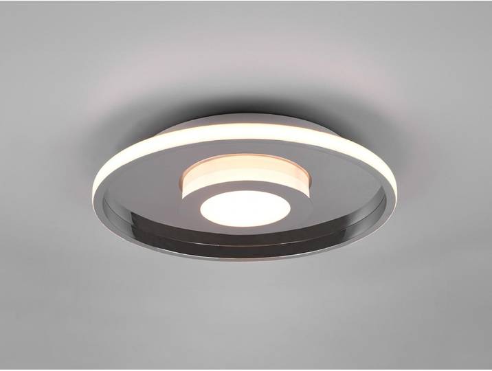 Trio LED Deckenleuchte ASCARI Ø 40cm Silber Chrom