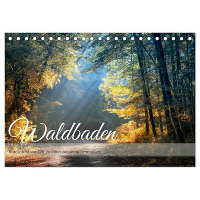 Waldbaden - Durch Achtsamkeit zu einer besseren Gesundheit (Tischkalender 2027 DIN A5 quer), CALVENDO Monatskalender