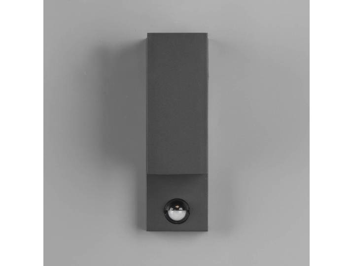 Trio Lighting Aussenwandleuchte mit Bewegungsmelder Roya, dimmbar, schwarz, Aluminium, Modern
