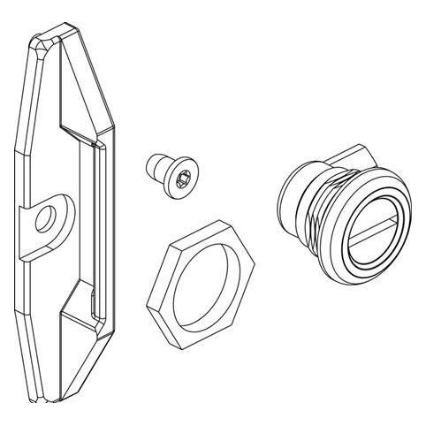 Cubic Snap Screw, komplett, langer Schliessbügel für Tür (0720-2002S)