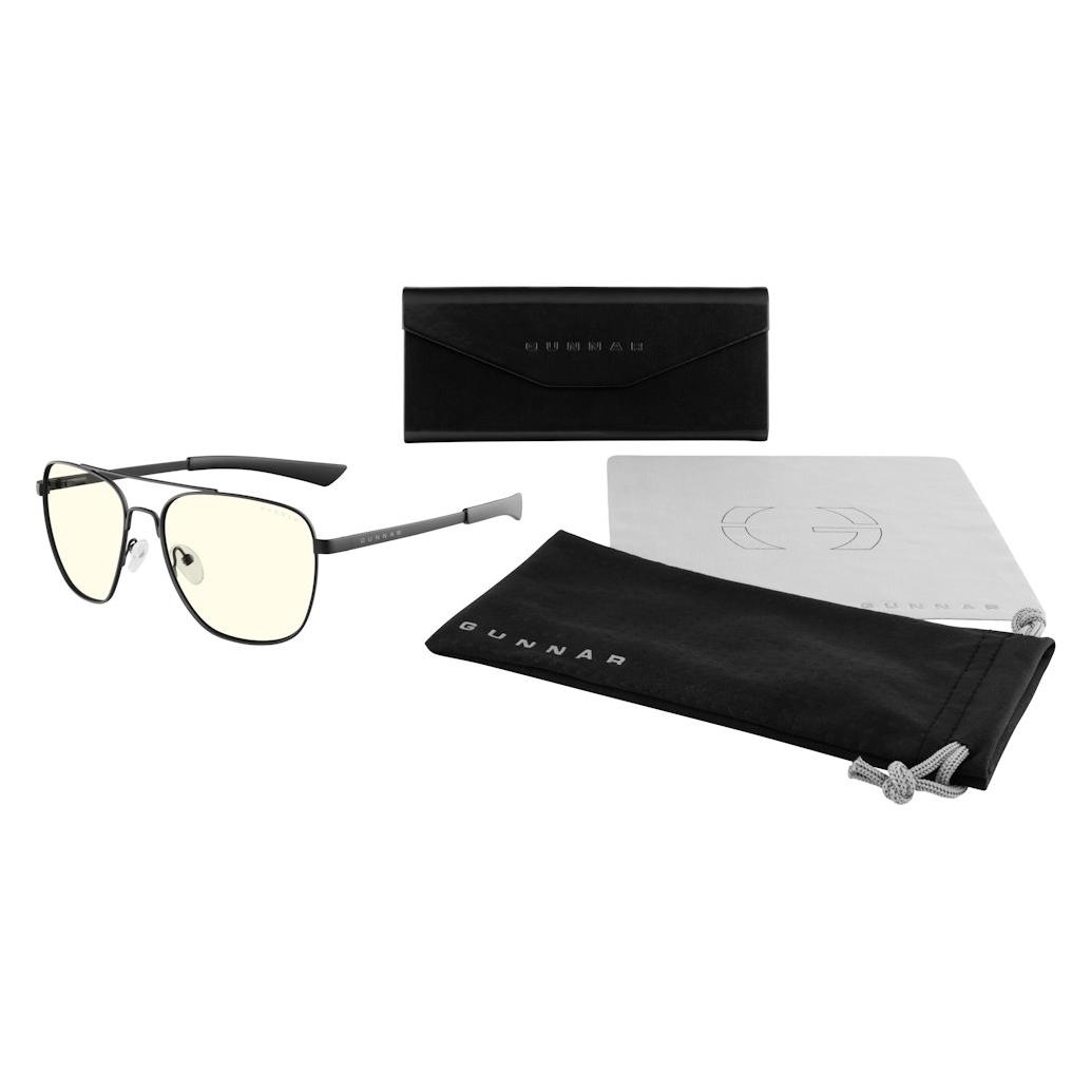 Gunnar kancelářske/herní brýle MUSTANG ONYX čirá skla BLF 35 focus (MUS-00109)