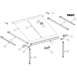Thule Walze für Markise Omnistor 1200 3,25 Meter - Thule Ersatzteilnummer 1500602911