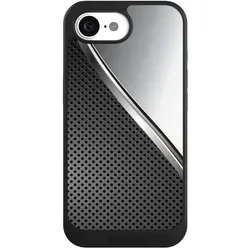Nivocase Hülle für Apple iPhone 17e Handyhülle NIVOcore Case Schwarz Carbon Metall Stahl (Apple iPhone 17e), Smartphone Hülle, Schwarz