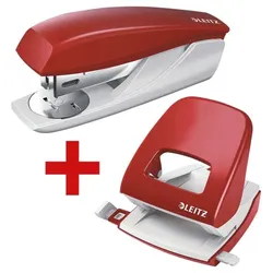 Leitz Tacker-Locher-Büroset »5501 & 5008 NeXXt« rot, 3.5x5.1x12.1 cm